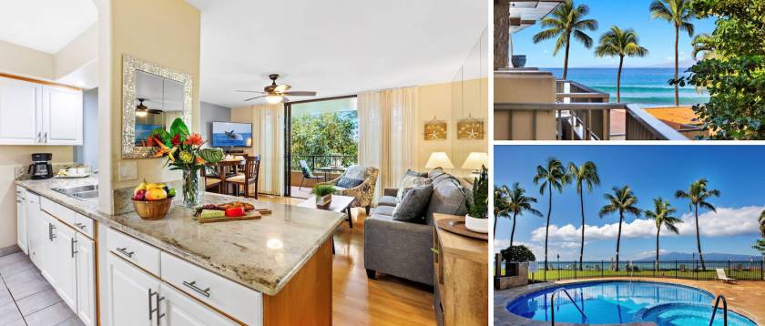 Maui 2-bedroom vacation rental unit in Kahana ocean front resort Paki Maui