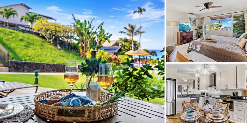 Kahana Sunset D1D one bedroom, one bathroom Maui Vacation rental on the ground level, with Ocean view